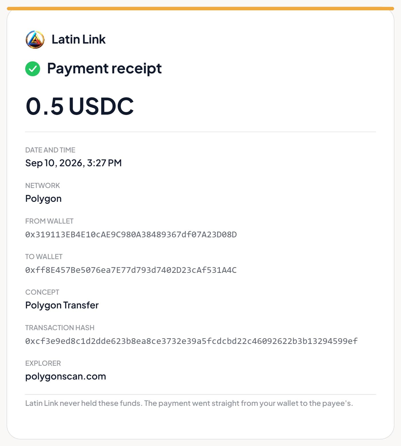 Download your receipt